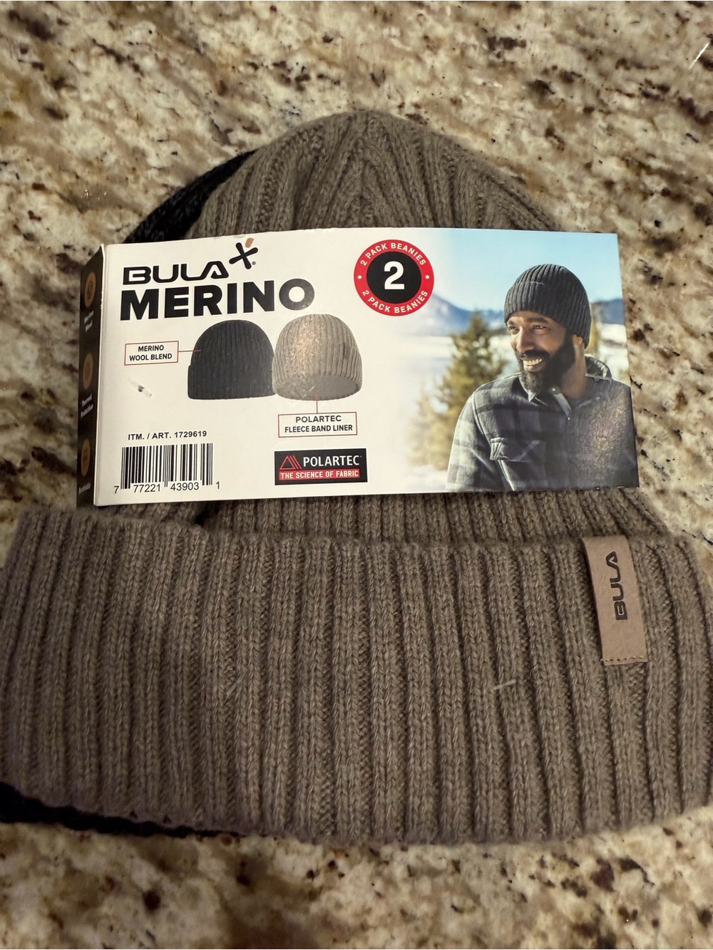 Bula Merino Polartec Fleeced Lined Beanies (2 pack)